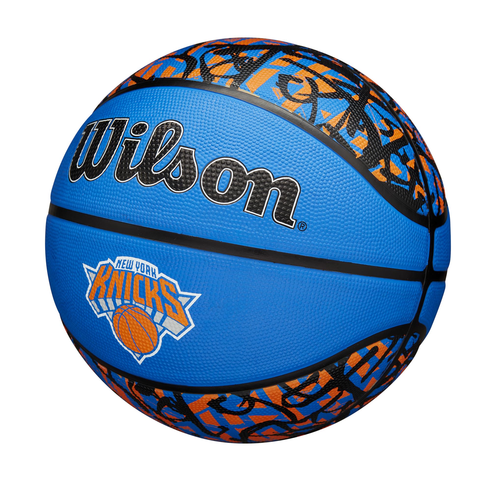 WILSON NBA Team Graffiti Basketball - New York Knicks, Size 7-29.5